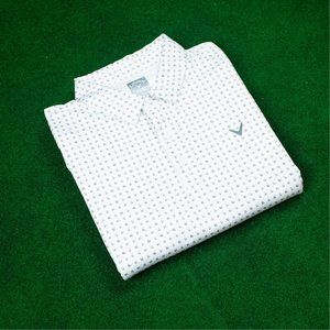 Callaway Opti-Dri White w/ Box Pattern Polo